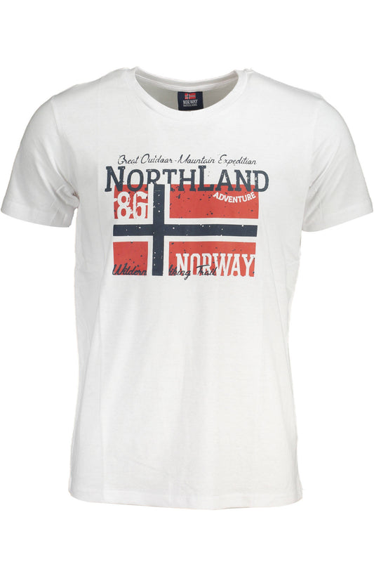 NORWAY 1963 БЯЛА МЪЖКА ТЕНИСКА С КЪС РЪКАВ-0