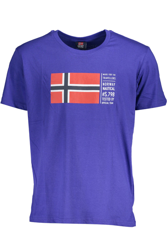 МЪЖКА СИНЯ ТЕНИСКА С КЪС РЪКАВ NORWAY 1963-0