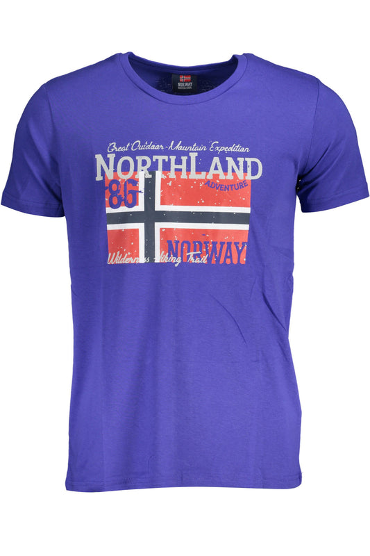 МЪЖКА СИНЯ ТЕНИСКА С КЪС РЪКАВ NORWAY 1963-0