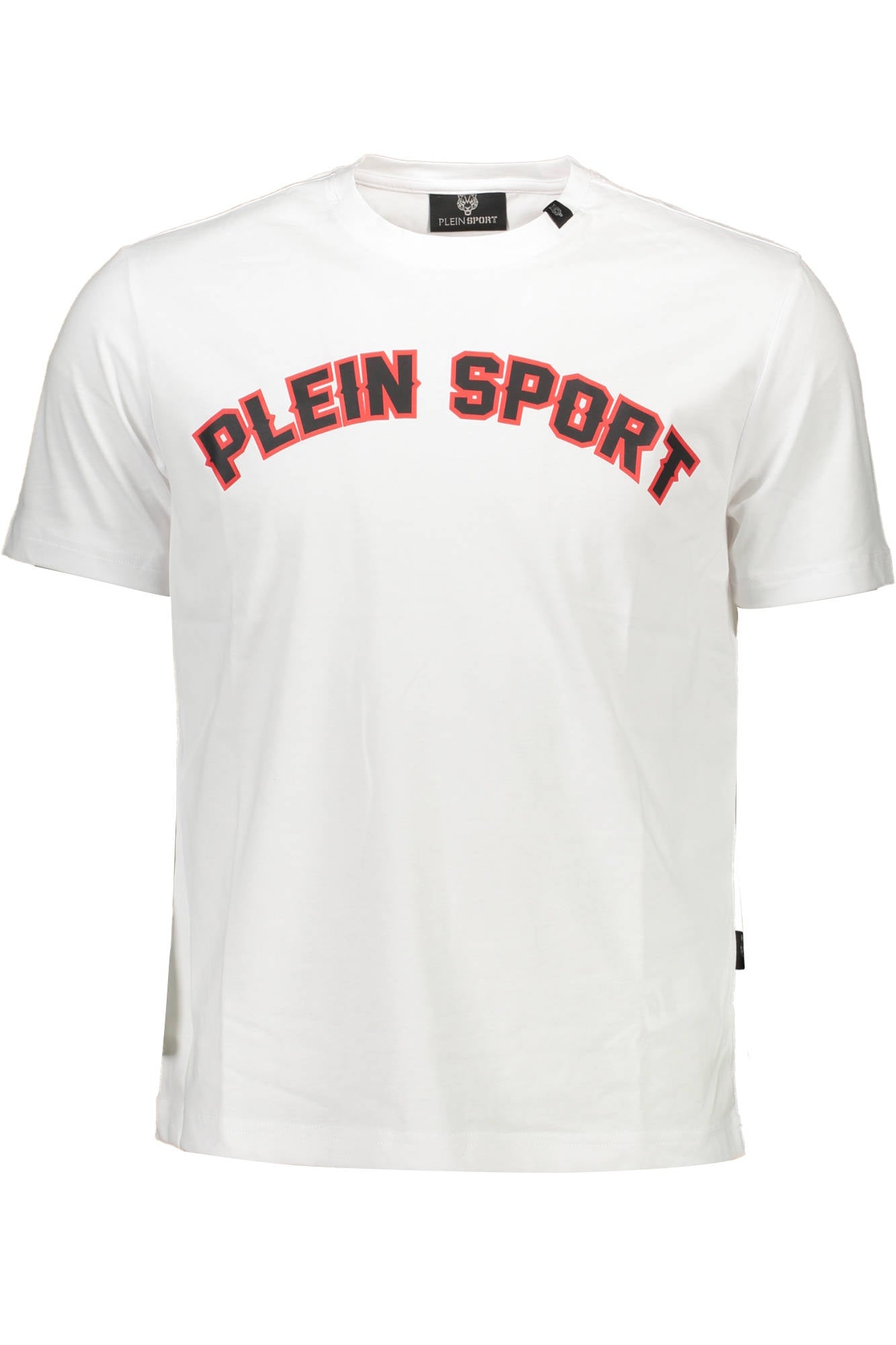 PLEIN SPORT БЯЛА МЪЖКА ТЕНИСКА С КЪС РЪКАВ