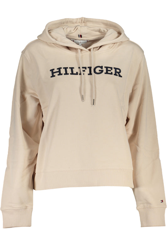 TOMMY HILFIGER ДАМСКИ СУИТШЪТ БЕЗ ЦИП БЕЖОВ-0