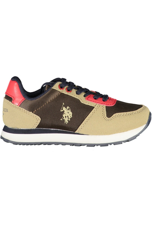 US POLO ASSN. КАФЯВИ ДЕТСКИ СПОРТНИ ОБУВКИ-0