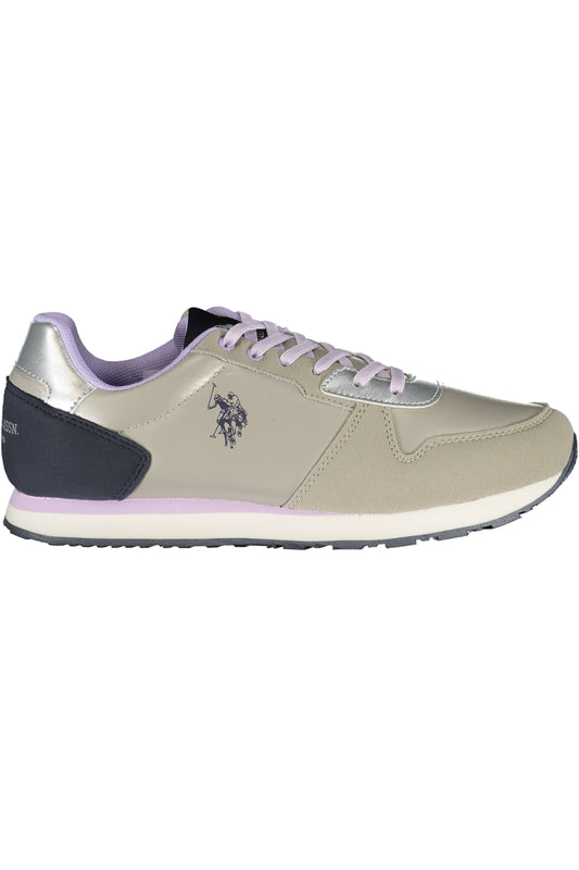 US POLO ASSN. СРЕБРИСТИ ДАМСКИ СПОРТНИ ОБУВКИ-0