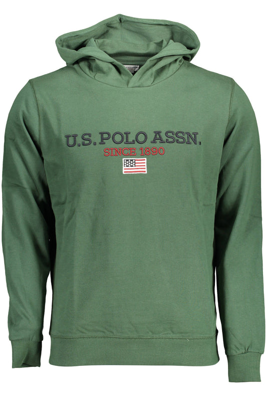 US POLO СУИТШЪРТ БЕЗ ЦИП ЗЕЛЕН ЧОВЕК